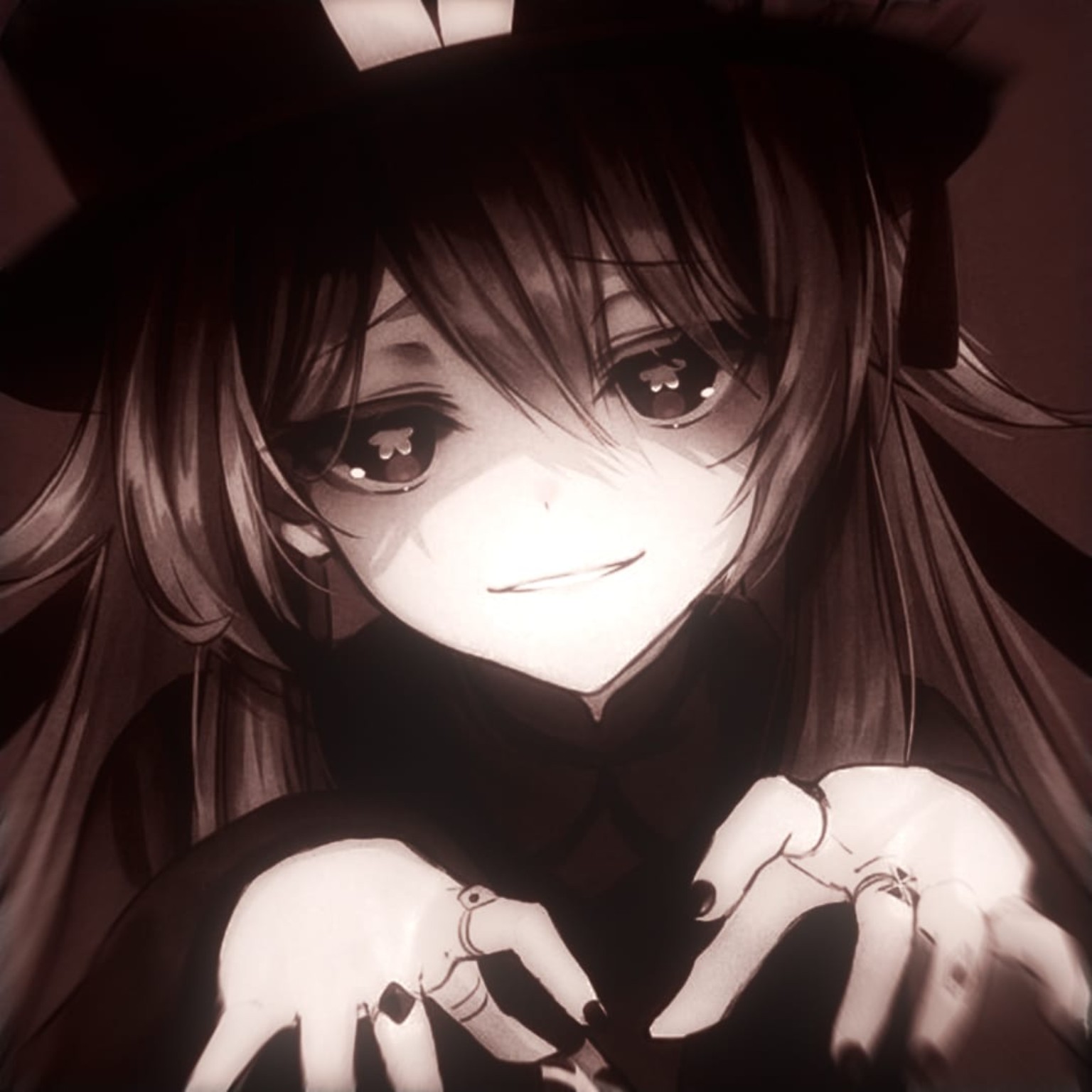 Sepia anime portrait from Kay's supplied artwork